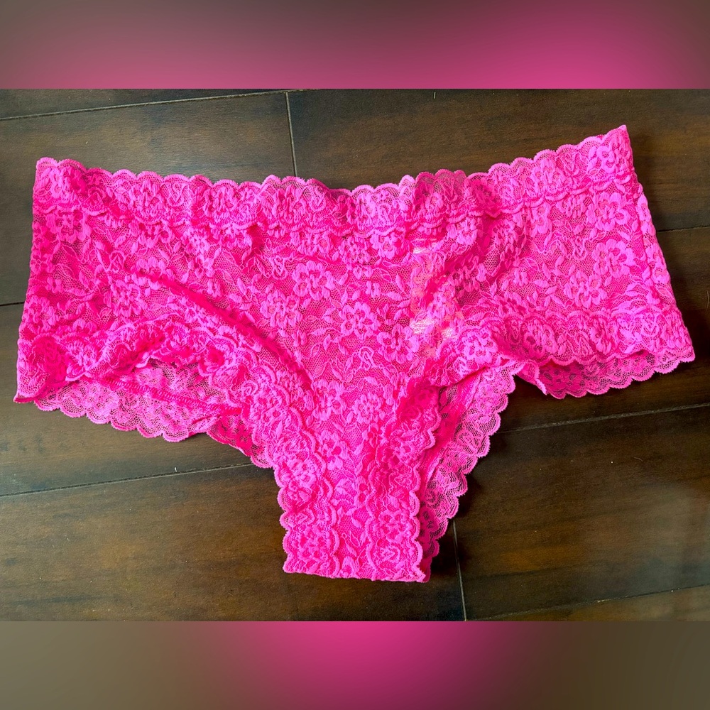 New Victorias secret xxl pink lace strappy cheeky panties